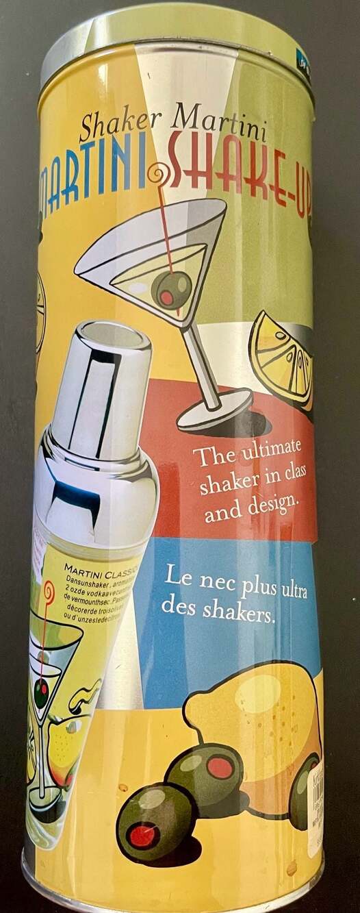 MSC International Joie De Vivre Martini Shake-Up Glass Cocktail Shaker with Reci